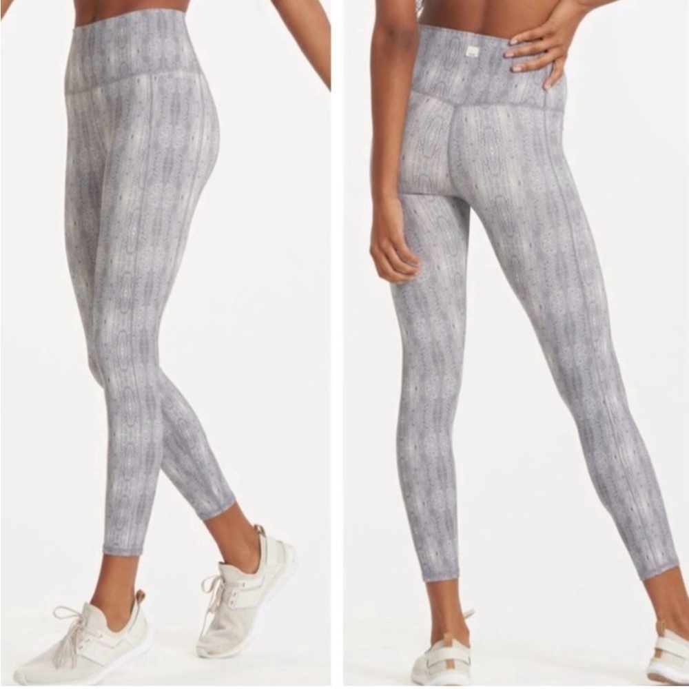Vuori Studio Pocket Leggings Yoga Gray Dune Snake Print XL
